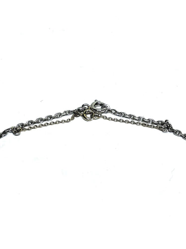 Collier Chaîne maille forçat en or blanc 18 carats 58 Facettes