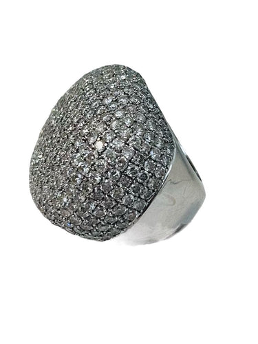 Bague Bague en or blanc et pavage en diamants 58 Facettes 258990