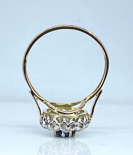 Bague Bague marguerite en or blanc en saphir et diamants 58 Facettes AB476