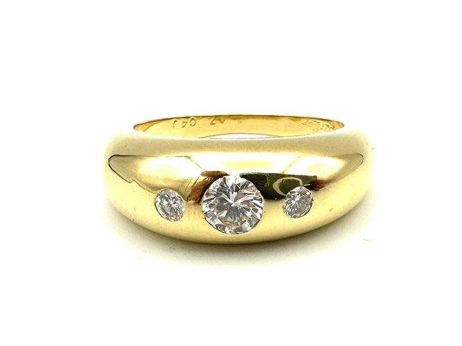 CARTIER. Collection "Daphné", bague vintage or jaune et diamants