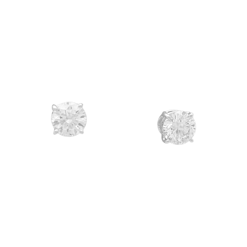 Boucles d'oreilles Puces d'oreilles or blanc 750/000, diamants. 58 Facettes 34762