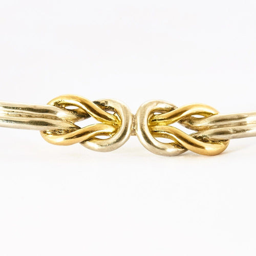 Bracelet ZOLOTAS-Bracelet jonc ouvert vintage argent et or 58 Facettes