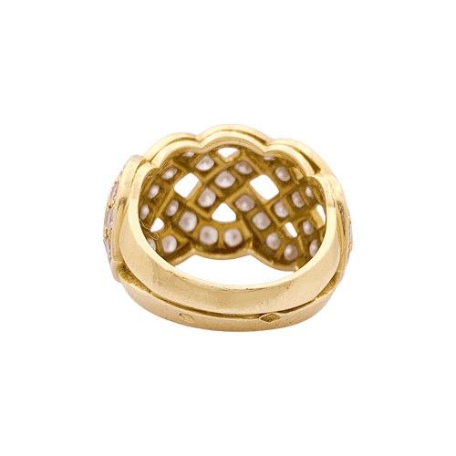 Bague 54 Bague Van Cleef & Arpels, « Tresse », or jaune 750/000, diamants. 58 Facettes 34702