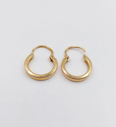 Boucles d'oreilles Mini créoles art déco or rose 18k finement travaillées (circa 1970) 58 Facettes A06268