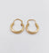 Boucles d'oreilles Mini créoles art déco or rose 18k finement travaillées (circa 1970) 58 Facettes A06268