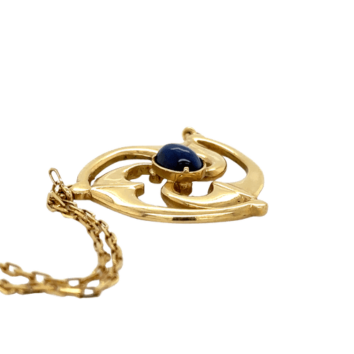 Collier Collier rosace Saphir Or jaune 58 Facettes 9014/17