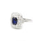Bague 53 Bague - Platine, Diamants & Saphir 58 Facettes 250006R