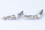 Boutons de manchette Boutons de manchette diamant en or blanc 18 carats 58 Facettes BM-77-90