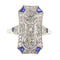 Bague 55 Héritage de demain : une bague de fiançailles en diamant Art déco des années 1920 58 Facettes 16342-0163
