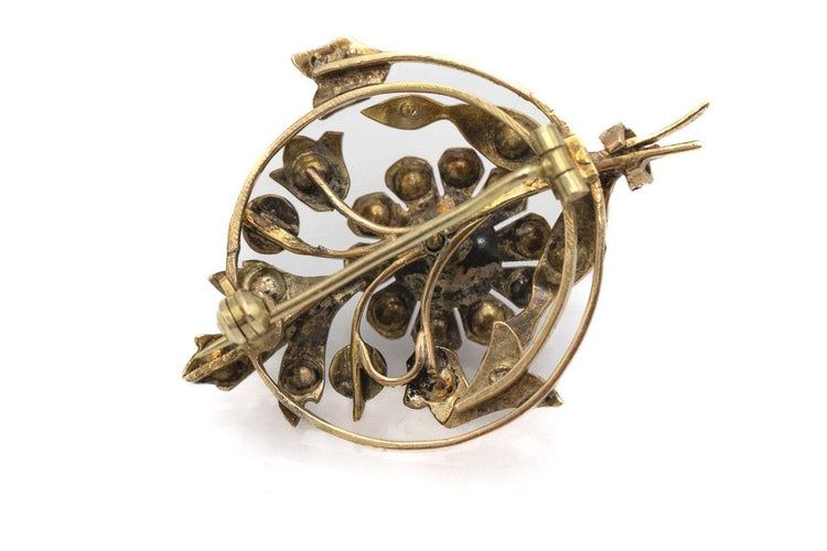 Broche Broche ancienne en or avec diamants, Pays-Bas, milieu du XIXe siècle. 58 Facettes 9359V