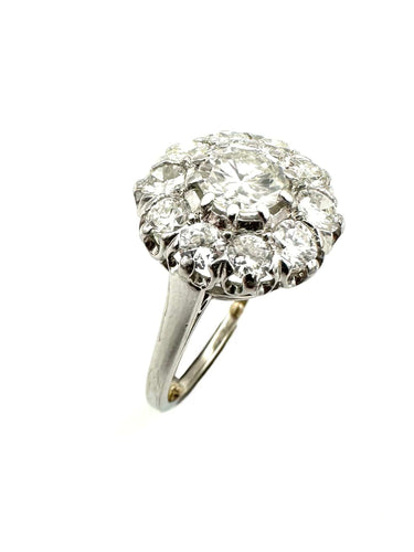 Bague Bague Margurite platine et diamants (2ct environ) 58 Facettes