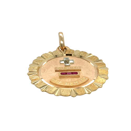 Pendentif Médaille D'amour - Maison Augis - 1970 58 Facettes 11027/19