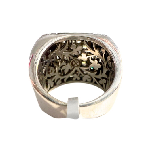 Bague 54 Bague contemporaine en or du 20ème siècle avec diamants 58 Facettes A2654