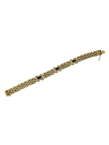 Bracelet Bracelet en or jaune, saphirs et diamants 58 Facettes 258967