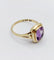 Bague 60 Bague cocktail vintage or jaune améthyste de 2,30 carats sertis clos (circa 1970) 58 Facettes A05476