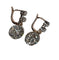 Boucles d'oreilles victoriennes vintage ornées de délicats diamants taille rose