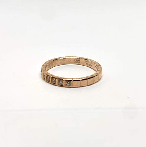 Bague 49 Chopard - Bague Ice cube en or rose semi sertie 58 Facettes