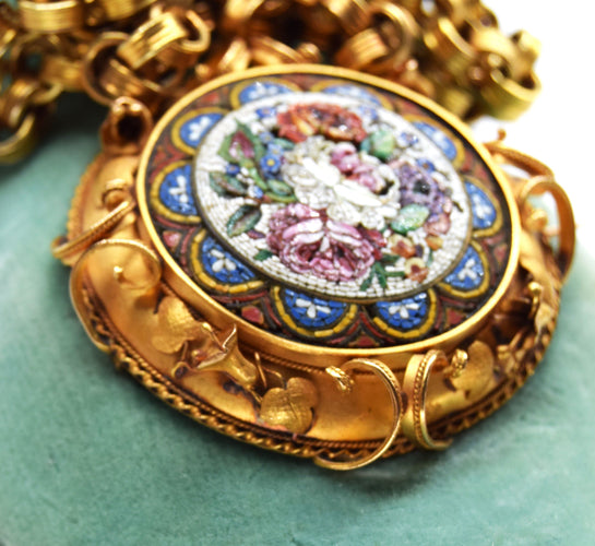 Collier PARURE 3 PEZZI MICROMASAICO 1850 58 Facettes