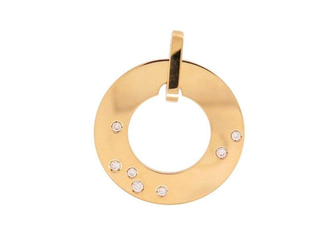 Pendentif pendentif DINH VAN cible mm or jaune 18k & diamants  damonds 58 Facettes 266787