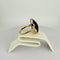 Bague Bague solitaire en or jaune, cabochon ovale en cornaline facettée de 8 carats 58 Facettes 2501102