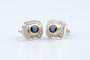 Boucles d'oreilles Boucles d’oreilles saphirs et diamants en or jaune 18k, 0,68 ct 58 Facettes BOSADOC583-107