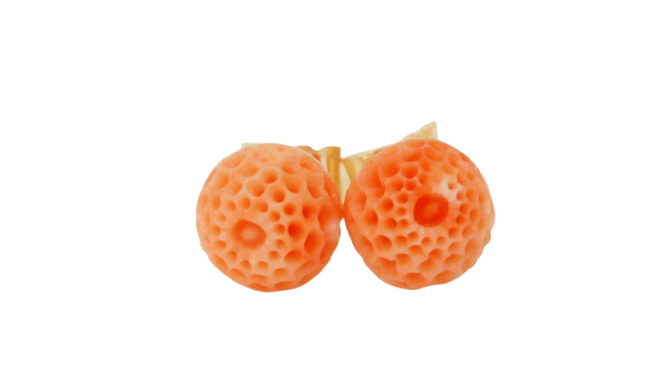 Boucles d'oreilles Boucles d'oreilles corail sculpté 58 Facettes 26370