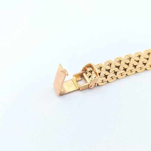 Bracelet Bracelet Art déco en or jaune diamants et saphirs 58 Facettes 31194