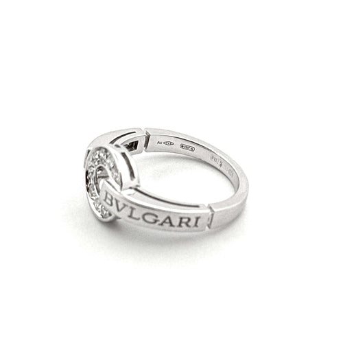 Bague 51 Bulgari - Bague "Bvlgari Classic" or blanc 18 carats et diamant 58 Facettes