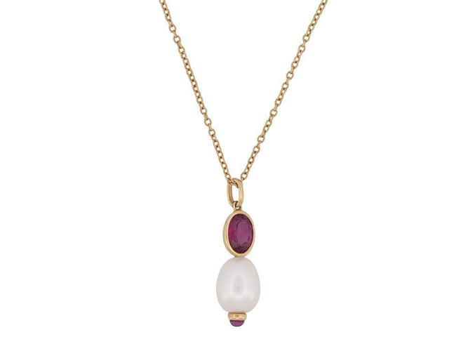 Collier collier POIRAY perles precieuses pm grenat 711122 en or 18k 58 Facettes 265554