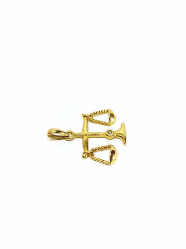 Pendentif Pendentif Justice Balance or jaune diamant 58 Facettes