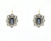 Boucles d'oreilles Boucles d'oreilles vintage en or et argent ornées de saphirs et de diamants 58 Facettes 12900