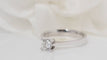 Bague 55 solitaire en or blanc et diamant 0,41 ct Certifié 58 Facettes 31816