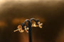 Boucles d'oreilles Boucles d'oreilles saphir bleu taille princesse en or 18 carats 58 Facettes