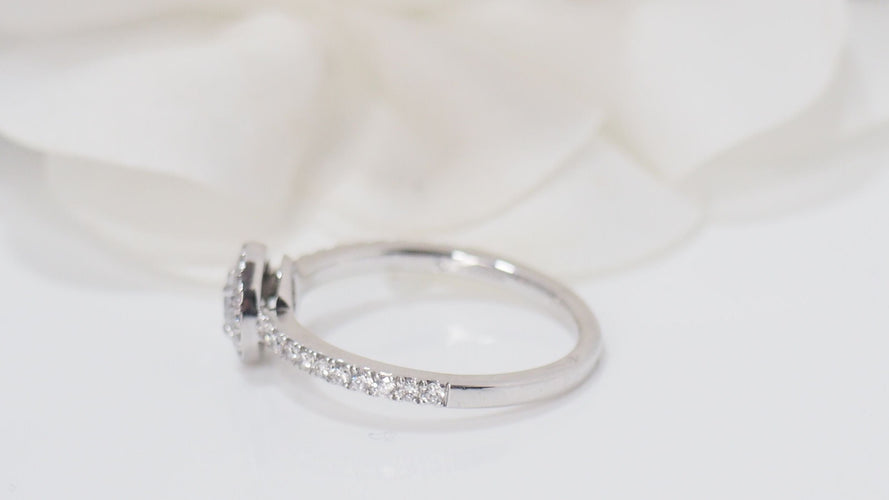 Bague 53 Bague solitaire Messika en or blanc et diamants 58 Facettes 32036