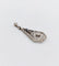 Pendentif Pendentif fleur Art déco en or blanc 18k avec diamants taille roses et saphirs 58 Facettes A06507