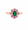 Bague 60 Bague ancienne en or 18 carats , émeraude et diamants 58 Facettes