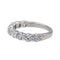 Bague 53 Bague Demi alliance Or blanc Diamant 58 Facettes 3655470CN