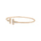 Bracelet Bracelet Tiffany & Co, "Wire Tiffany T", or rose et diamants. 58 Facettes 34924
