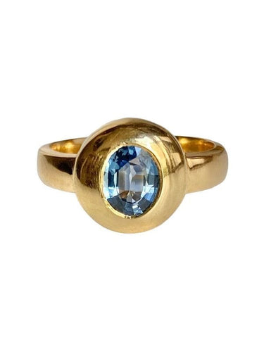 Bague 54.5 Bague or jaune saphir 58 Facettes