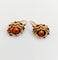 Dormeuses antique or rose 18k étoile et pierres rouges (circa 1900) 58 Facettes A05839