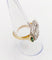 Bague 54.5 Bague marquise inversée Art déco en or 18k et platine, diamants et émeraudes 58 Facettes A06453