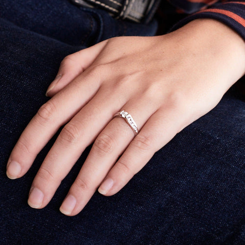Bague Bague diamant solitaire et pavage diamants 58 Facettes