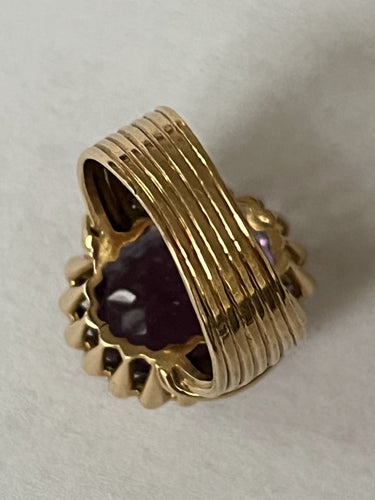 Bague 53 Bague Or Jaune Améthyste 58 Facettes LOT 6302