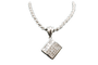 Pendentif Pendentif losange or blanc et diamants 58 Facettes 250147
