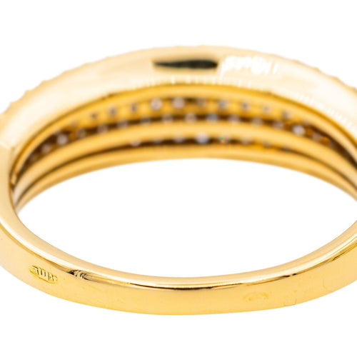 Bague Demi alliance Or jaune Diamant