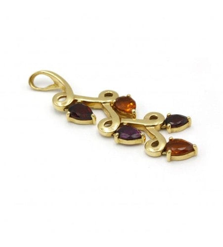 Pendentif Pendentif Or, Citrines & Grenats - Isabelle LANGLOIS 58 Facettes 240308R