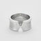 Bague 52 CARTIER - Bague double C or blanc 58 Facettes