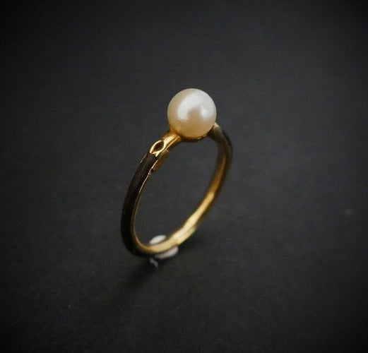 Bague 53 Bague Perle, Poils d'éléphant, Or 58 Facettes 880108