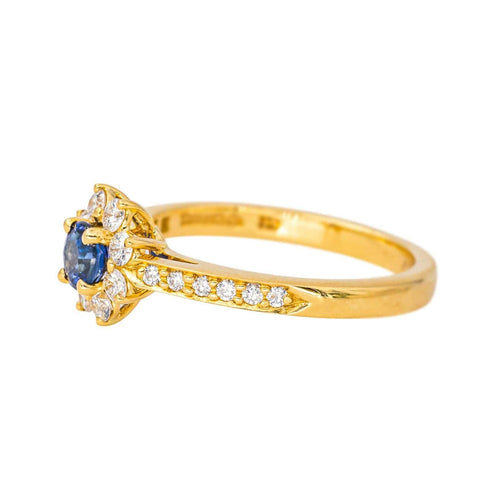 Bague 51 Tiffany&Co Bague Marguerite   Or jaune Saphir, Diamant 58 Facettes 4564998CN