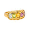 Bague Or jaune Citrine, Péridot, Grenat